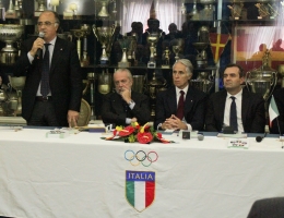 Edoardo Sabbatino, Aurelio De Laurentis, Giovanni Malago', Luigi De Magistris, Circolo Canottieri Napoli