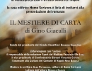 Presentazione del romanzo Il Mestiere di Carta mercoledì 12 novembre ore 18,00