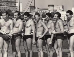 Circolo Canottieri Napoli Campione d'Italia 1958 (Maurizio Mannelli secondo da sinistra)